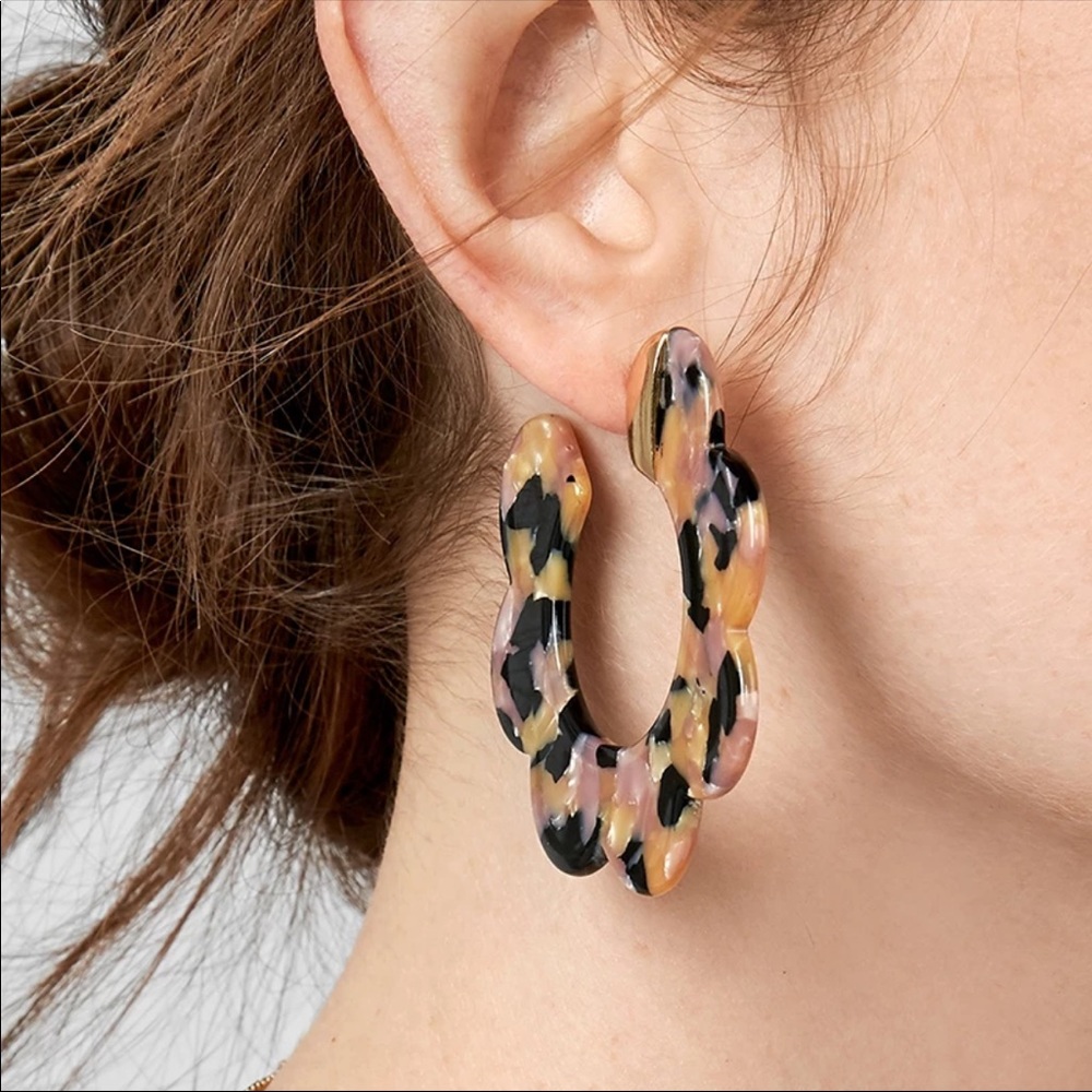 Bohemian Acrylic Hoop Earrings